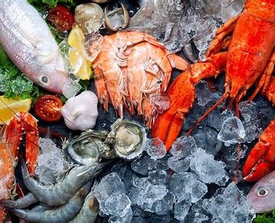 frozen meat and sea food